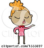 Cartoon Calm Woman