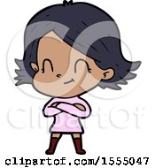 Cartoon Friendly Girl