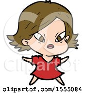 Cartoon Stressed Woman