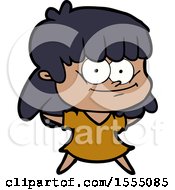 Cartoon Girl Smiling