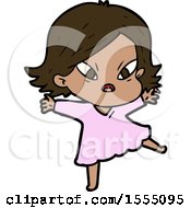 Cartoon Stressed Woman