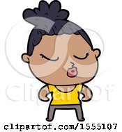 Cartoon Calm Woman