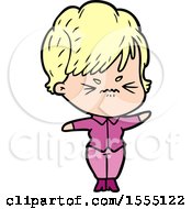 Cartoon Frustrated Woman