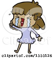 Cartoon Woman In Tears