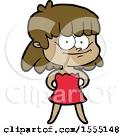 Cartoon Smiling Woman