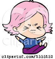 Cartoon Angry Girl