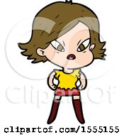 Cartoon Stressed Woman