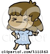 Cartoon Angry Girl