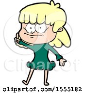 Cartoon Smiling Woman