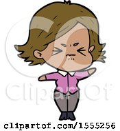 Cartoon Angry Girl