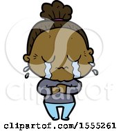 Cartoon Crying Old Lady