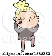 Cartoon Calm Woman