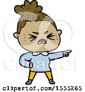 Cartoon Angry Woman