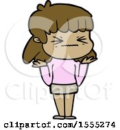 Cartoon Angry Girl