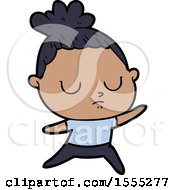 Cartoon Calm Woman