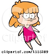 Cartoon Smiling Woman