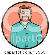 Friendly Man In Business Casual Clothes Clipart Illustration