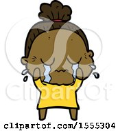 Cartoon Crying Old Lady