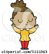 Cartoon Calm Woman