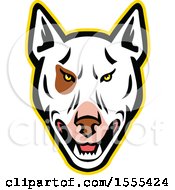 Retro Bull Terrier Dog Mascot Head