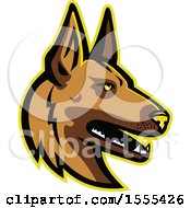 Poster, Art Print Of Retro Belgian Malinois Dog Mascot Head