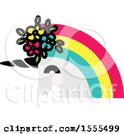 Poster, Art Print Of Rainbow Haired Unicorn Head