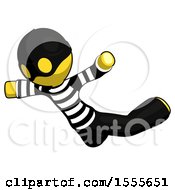 Yellow Thief Man Skydiving Or Falling To Death