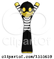 Poster, Art Print Of Yellow Thief Man Hands Up