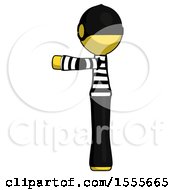 Poster, Art Print Of Yellow Thief Man Pointing Left