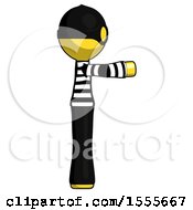 Poster, Art Print Of Yellow Thief Man Pointing Right