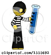 Poster, Art Print Of Yellow Thief Man Holding Large Test Tube