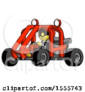 Poster, Art Print Of Yellow Thief Man Riding Sports Buggy Side Angle View
