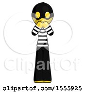 Poster, Art Print Of Yellow Thief Man Laugh Giggle Or Gasp Pose