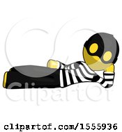 Poster, Art Print Of Yellow Thief Man Reclined On Side