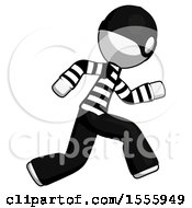 Poster, Art Print Of White Thief Man Running Fast Right