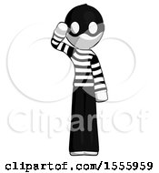 Poster, Art Print Of White Thief Man Soldier Salute Pose