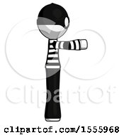 Poster, Art Print Of White Thief Man Pointing Right