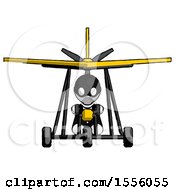 White Thief Man In Ultralight Aircraft Front View