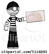 Poster, Art Print Of White Thief Man Holding Large Envelope