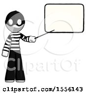 Poster, Art Print Of White Thief Man Giving Presentation In Front Of Dry-Erase Board