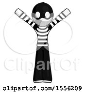 Poster, Art Print Of White Thief Man With Arms Out Joyfully