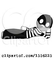 Poster, Art Print Of White Thief Man Reclined On Side