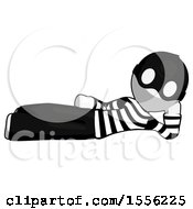 White Thief Man Reclined On Side