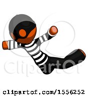 Poster, Art Print Of Orange Thief Man Skydiving Or Falling To Death