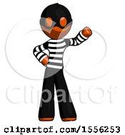 Poster, Art Print Of Orange Thief Man Waving Left Arm With Hand On Hip
