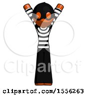 Poster, Art Print Of Orange Thief Man Hands Up
