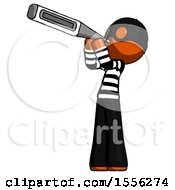 Poster, Art Print Of Orange Thief Man Thermometer In Mouth