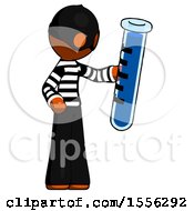 Poster, Art Print Of Orange Thief Man Holding Large Test Tube