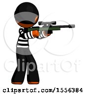 Orange Thief Man Shooting Sniper Rifle
