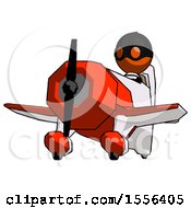 Poster, Art Print Of Orange Thief Man Flying In Geebee Stunt Plane Viewed From Below